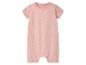 Roze baby romper met sterren- en maanprint.
