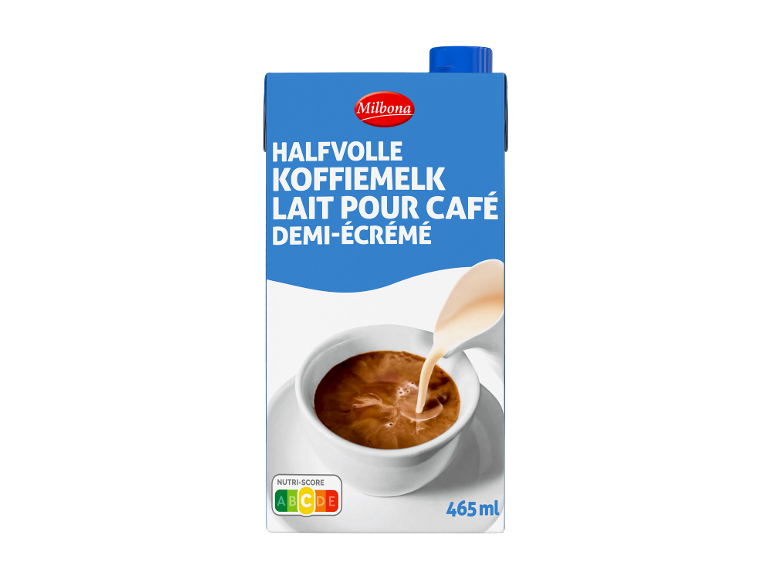 Milbona halfvolle koffiemelk, 465 ml