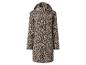 Dames regenjas met capuchon en luipaardprint.