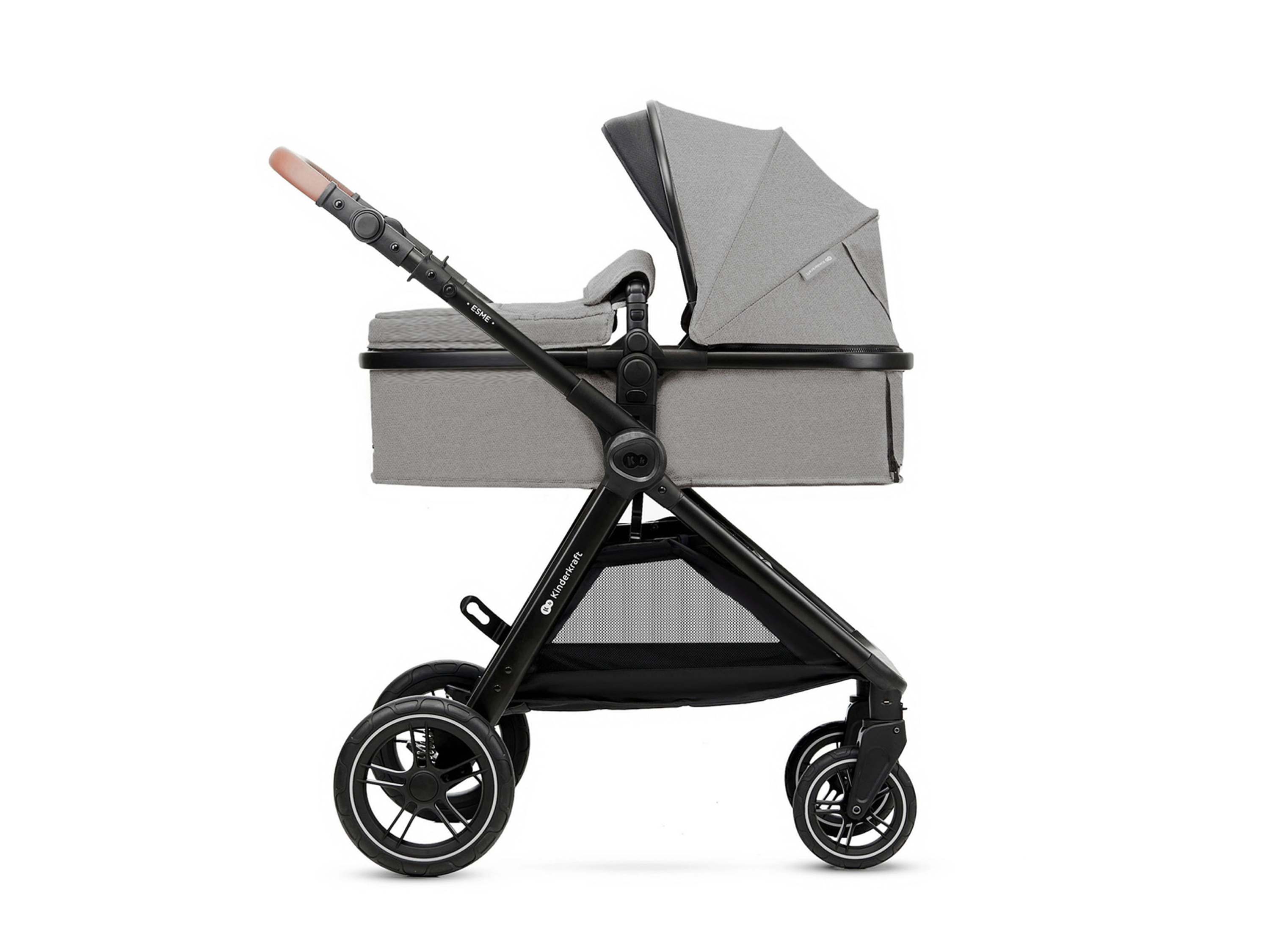 KINDERKRAFT Kinderwagen Esme Classic 2in1, 0-4 jaar, tot 22 kg (Grijs)
