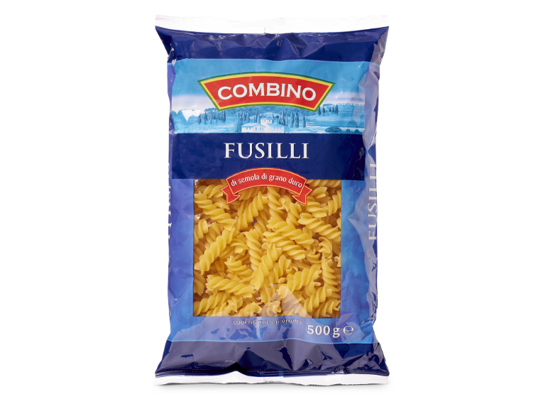 Een verpakking van 500 g Combino Fusilli pasta