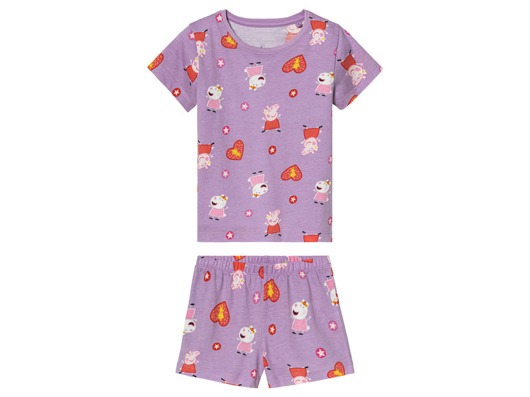 Peuters meisjes pyjama (98-104, Peppa Pig-paars)