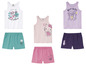 T-shirts en shorts met Hello Kitty, Paw Patrol en My Little Pony motieven.
