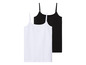 Twee witte en zwarte basic tanktops.