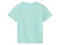 Effen mintgroen kinder T-shirt met korte mouwen, achterkant.