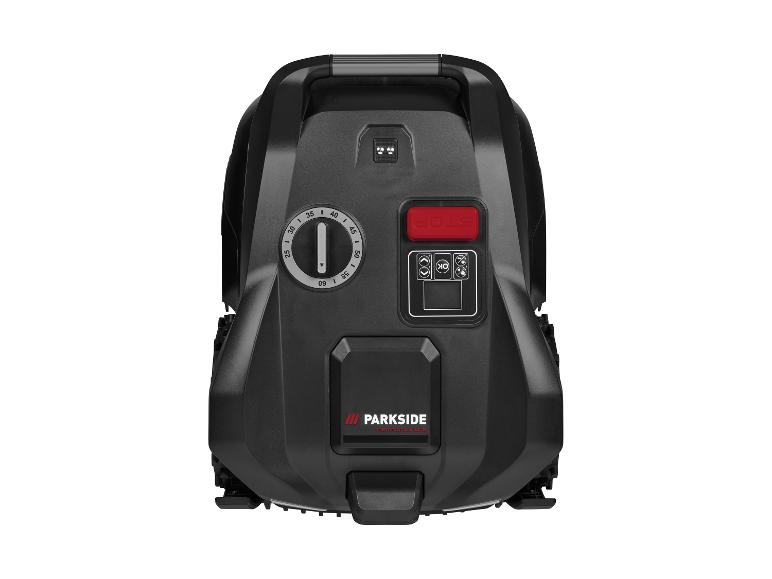 Zwarte draagbare compressor met digitaal display en bedieningselementen.