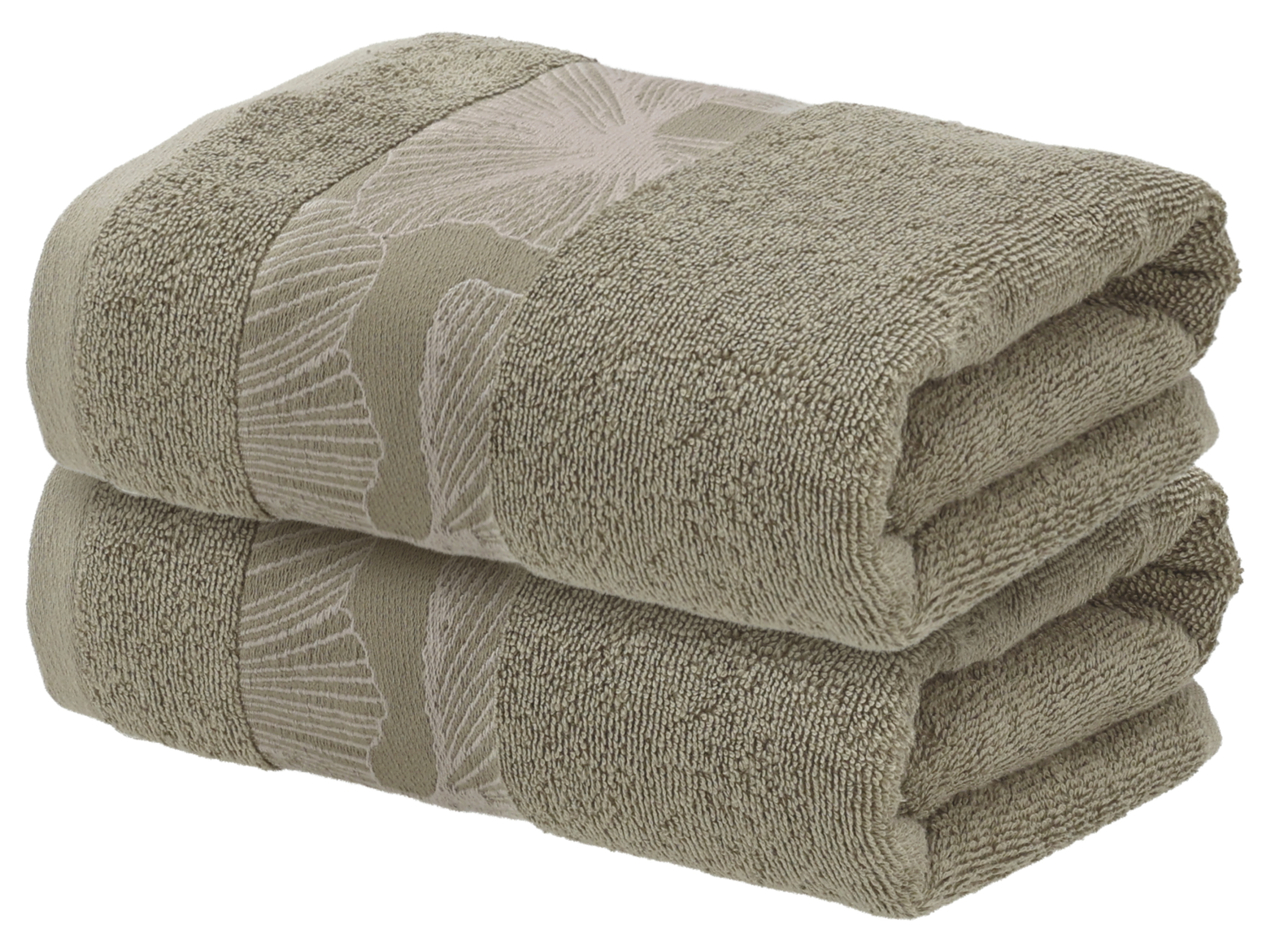 LIVARNO Handdoeken, 2 stuks, 50 x 100 cm, 500 gsm (groen)