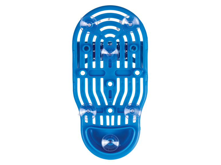 Blauwe badmat met zuignappen