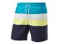 Multicolor zwemshorts: turquoise, wit en lichtgeel.