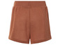 Bruine gebreide shorts met elastische tailleband.