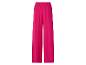 Fuchsia wijde damesbroek met elastische tailleband.