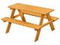 Houten kinderpicknicktafel met geïntegreerde banken