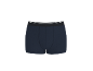 Donkerblauwe herenboxershort met een zwarte en witte tailleband.