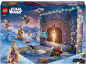 Adventskalender in winterthema met sciencefiction-speelgoed en minifiguren.