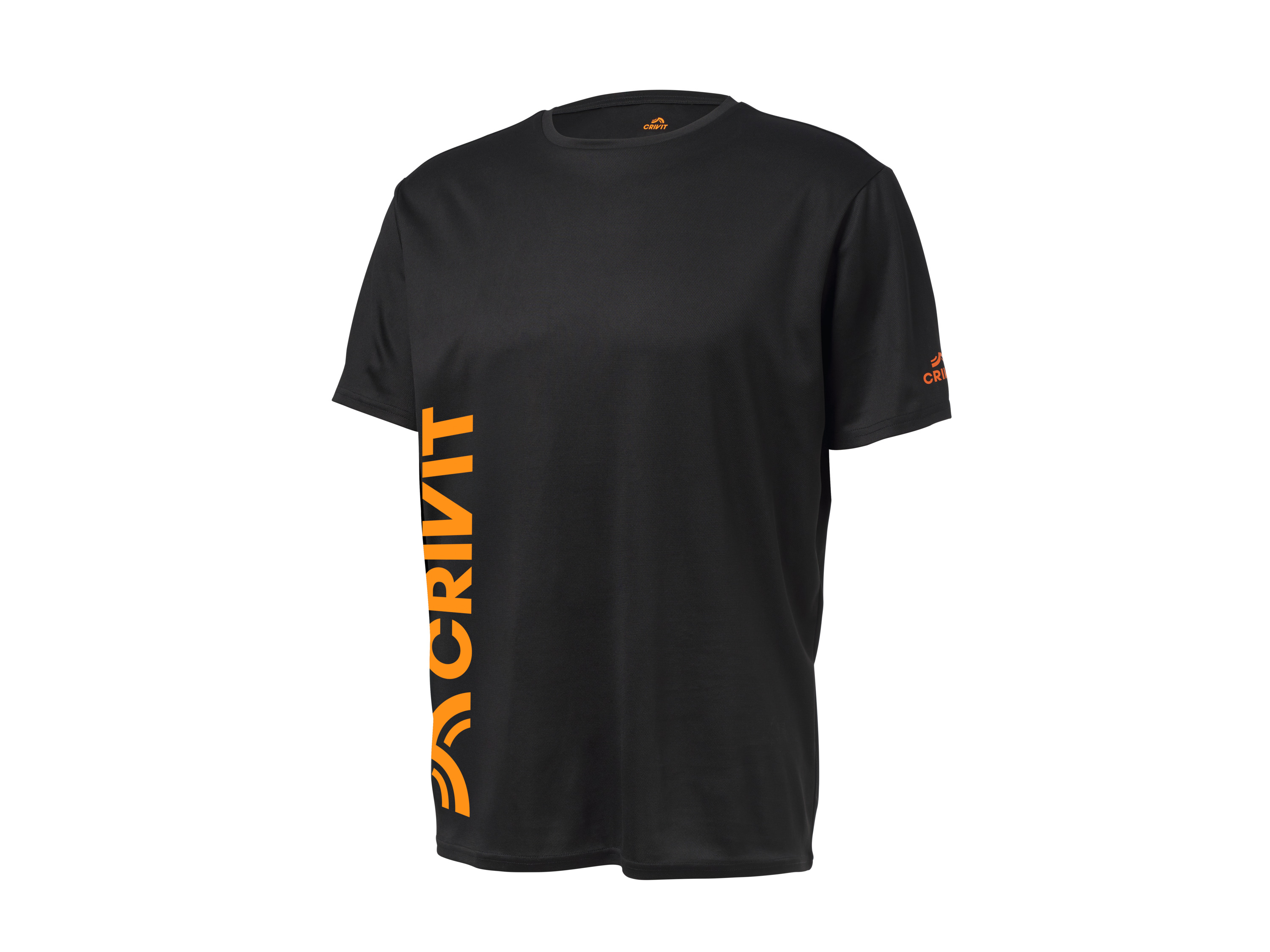 CRIVIT Heren sportshirt (Zwart, L)