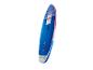 Blauw en rood paddleboard met de tekst '320 cm x 84 cm x 15 cm'.