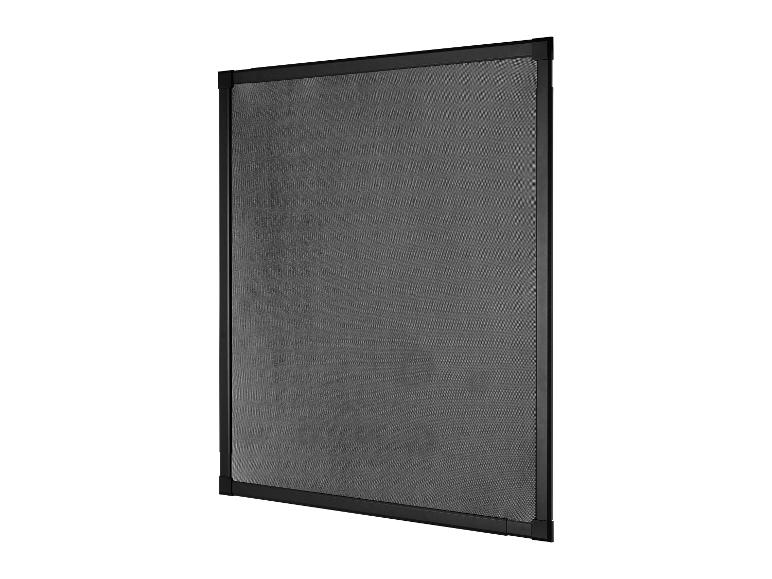 Zwart insectenhor in frame, schuin afgebeeld.