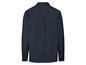 Donkerblauwe, lange mouwen shirt met knopen.