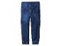 Donkerblauwe jeans cargo broek voor kinderen.