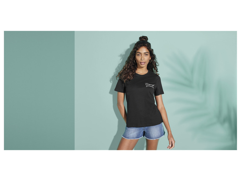 Ga naar volledige schermweergave: esmara® Dames T-shirt, getailleerd gesneden, met print - afbeelding 3
