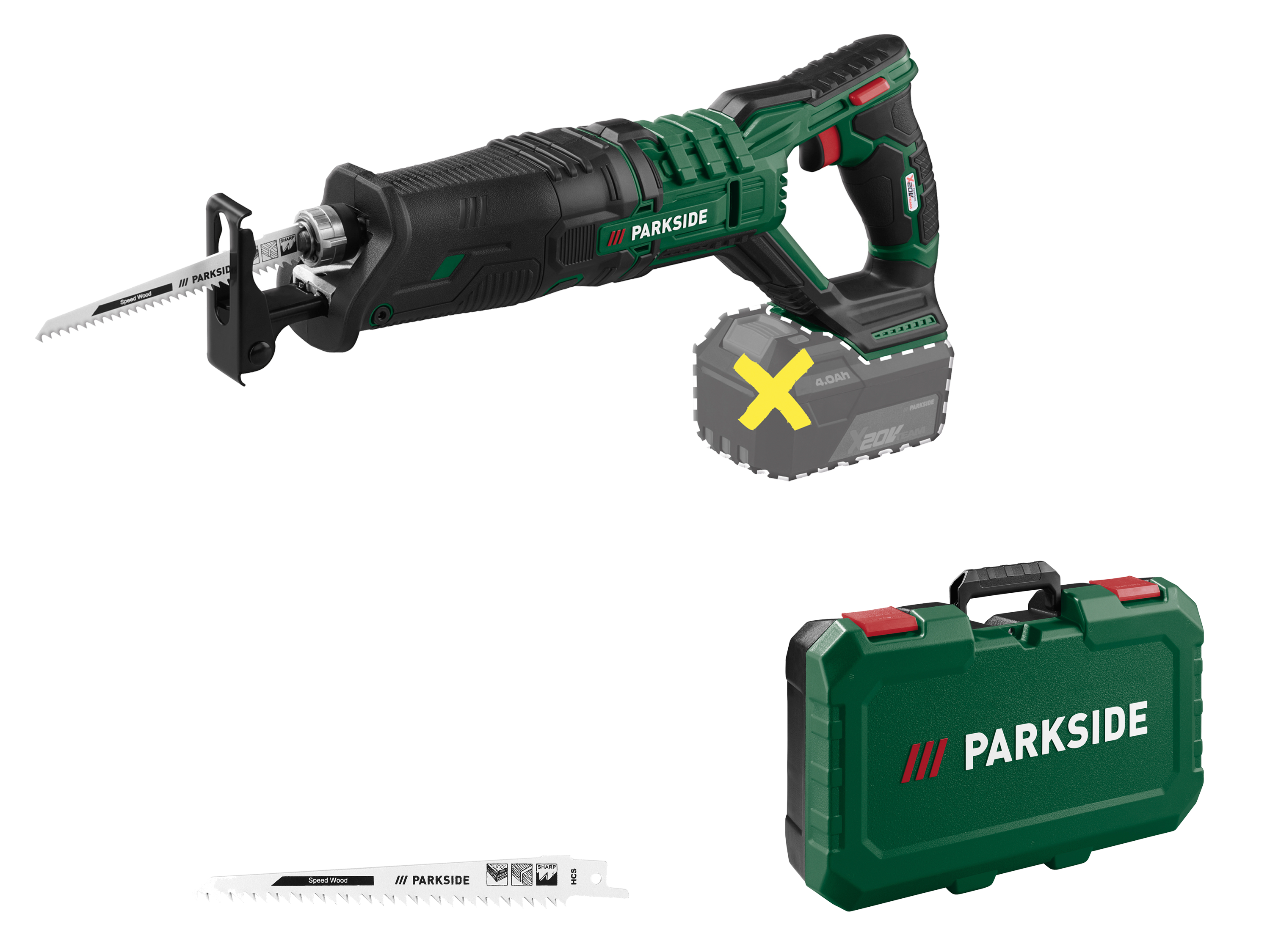 PARKSIDE Accu-reciprozaag 20 V, zonder accu en lader