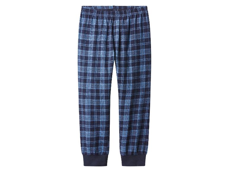Heren pyjamabroek met blauw en marineblauw ruitpatroon