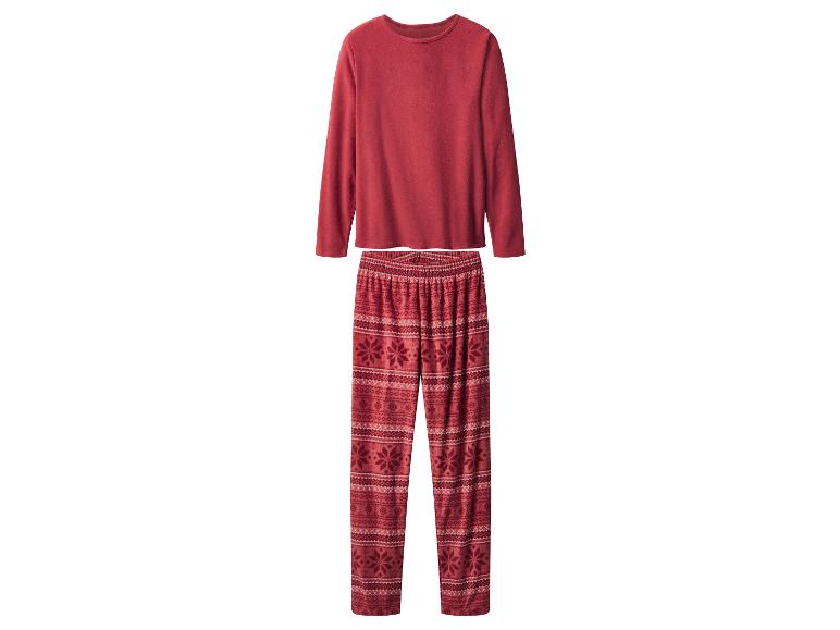 Rood pyjamaset met lange mouwen en bedrukte broek