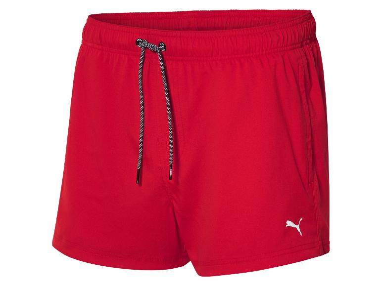Rode Puma shorts: sportieve stijl, trekkoord.