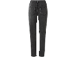 Donkergrijze damesjeans met achterzakken, van achteren gezien.