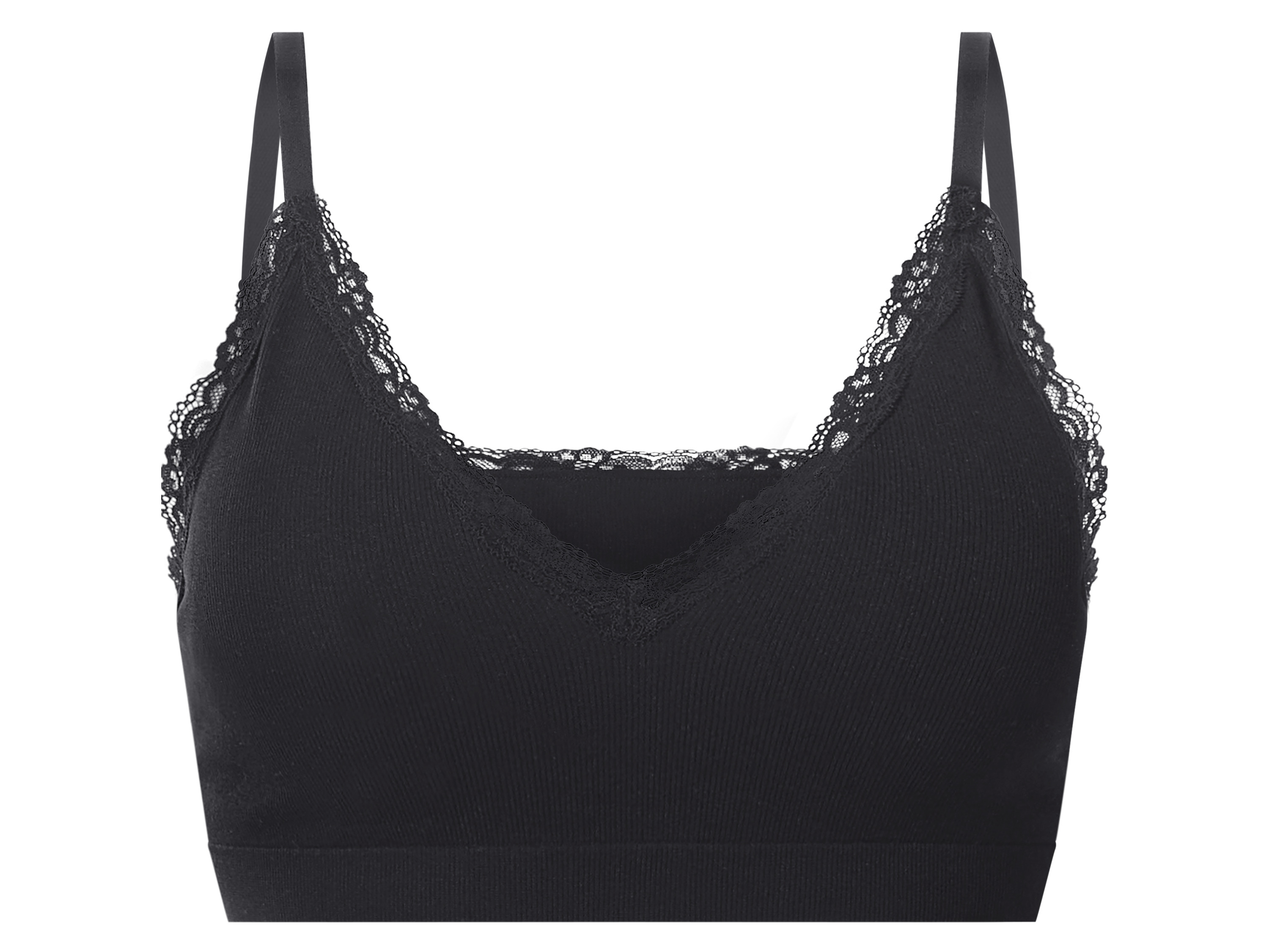 esmara Dames bustier met kant (Zwart, L (44/46))