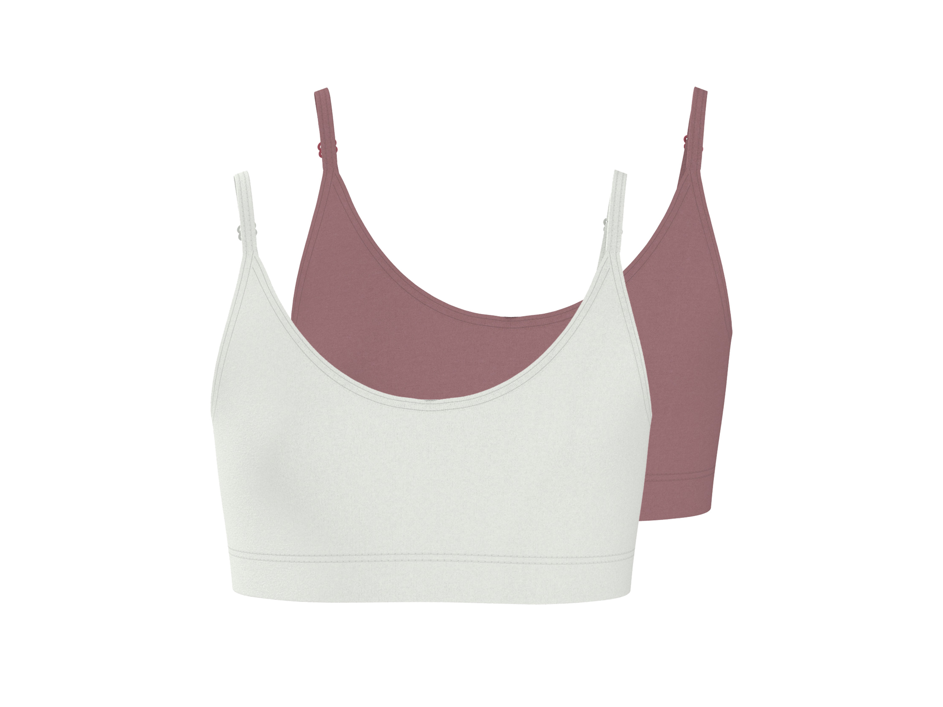 ESMARA KIDS Set van 2 kinder bustiers (Wit/lichtroze, 158/164)