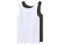 Twee tanktops, een witte en een olijfgroene.