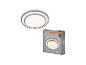 Plafondlamp en de verpakking met informatie over 2000 lm, 16 W, 3000 K.