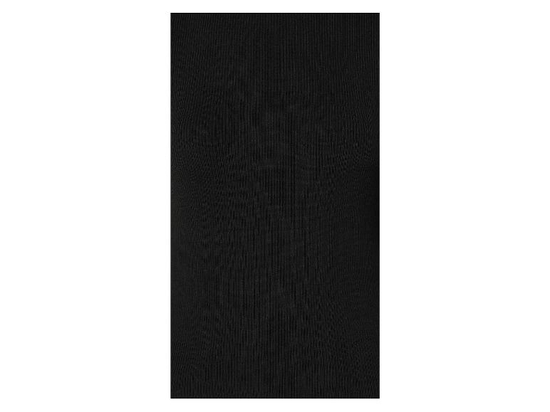 Zwart gebreid topje met geribbelde stof.