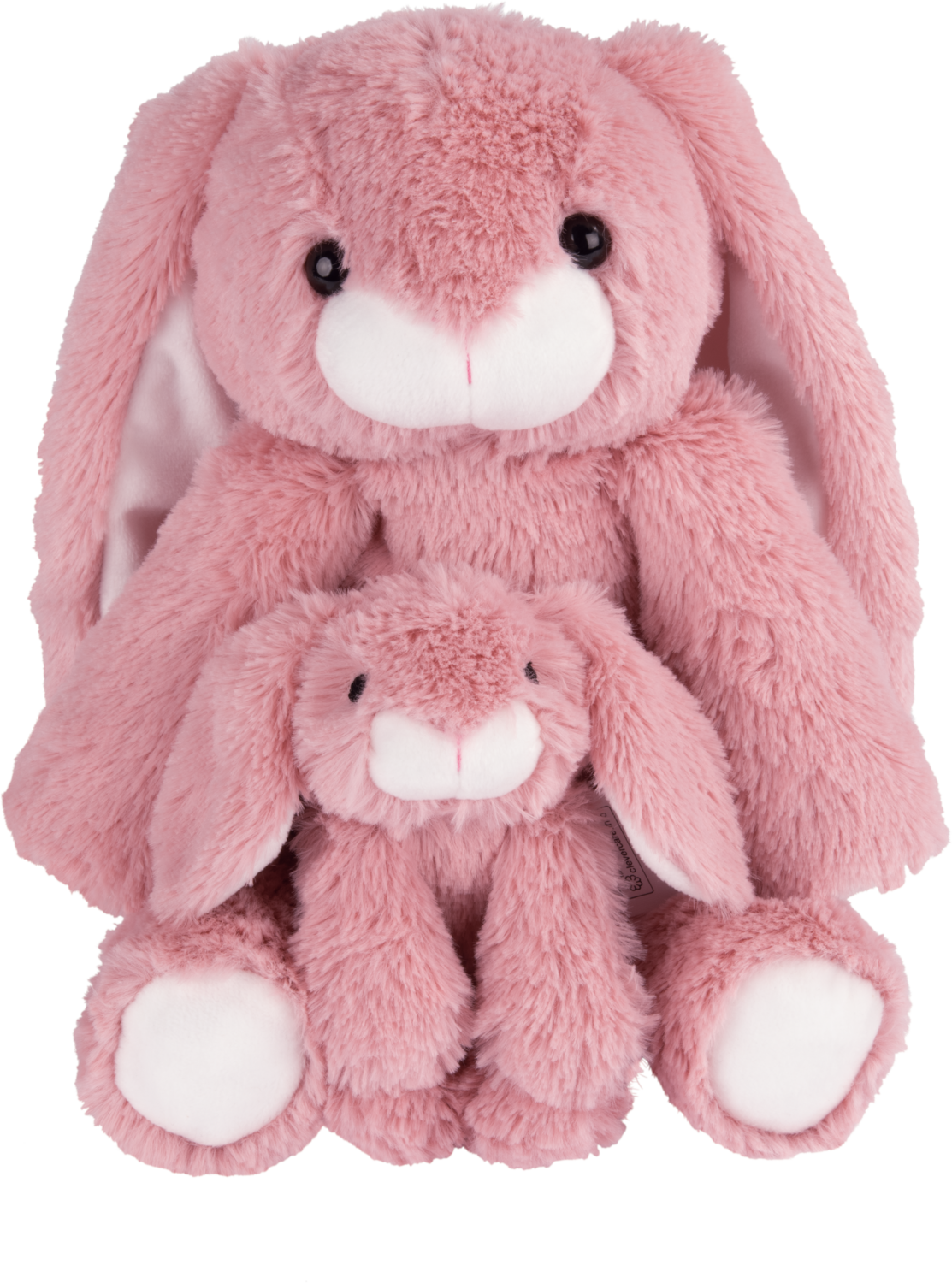 LUPILU Pluche dier mama met baby / kat / hond / paard / konijn (Haas)