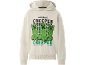 Lichte kinderhoodie met capuchon en print van groene gamepersonages