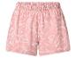 Roze damesshort met witte bloemenprint