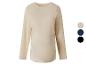Maternity longsleeve top in beige met geplooide zijkanten, getoond met kleuropties.
