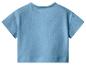 Lichtblauw dames T-shirt met korte mouwen, achterkant.