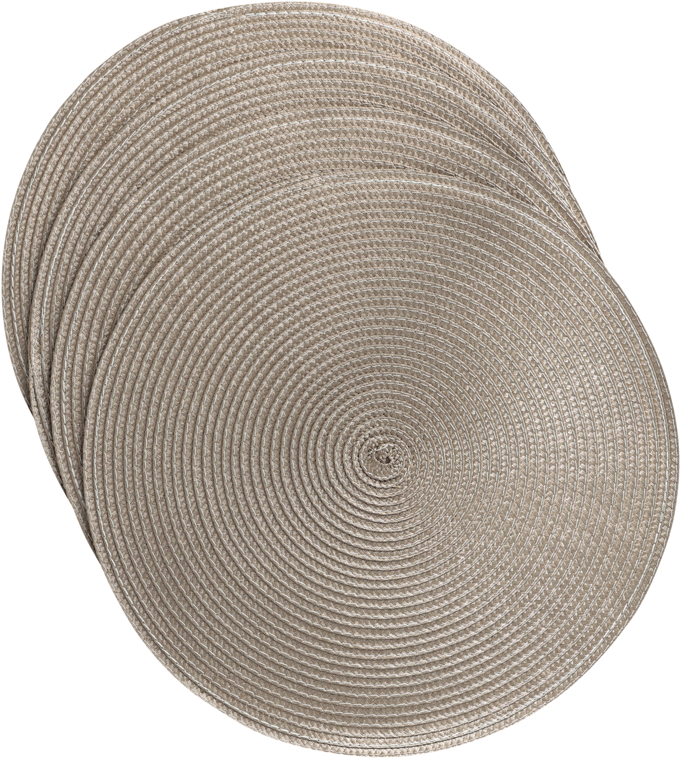 LIVARNO Placemats, Ø38 cm, 4 stuks (Beige)