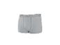 Grijze boxershorts met elastische tailleband met tekst.