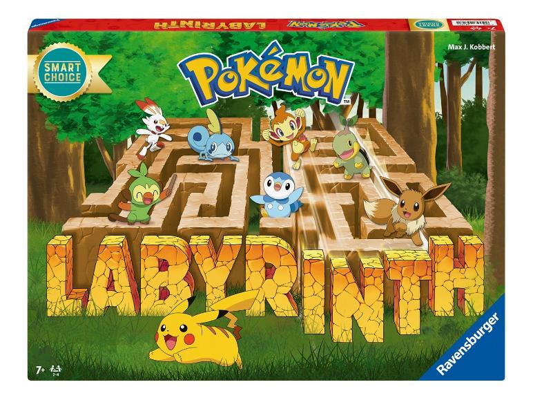 Pokémon Labyrinth bordspel met Pikachu en andere Pokémon-personages.