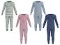 Pyjama's met lange mouwen met streep-, strik- en teddybeerprints.