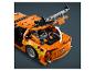 Oranje LEGO Technic sportwagenmodel met open motorkap