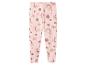 Roze geribbelde legging met regenboog- en bloemenprint