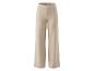Beige wijde broek met elastische tailleband