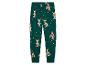 Groene pyjamabroek met rendierprint voor kinderen.