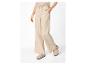 Dames beige palazzo broek met trekkoord in de taille en beige muiltjes