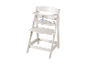 Een witte houten kinderstoel van Roba.