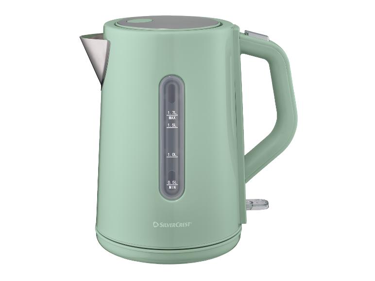Mintgroene waterkoker van 1,7 L met waterniveau-indicator